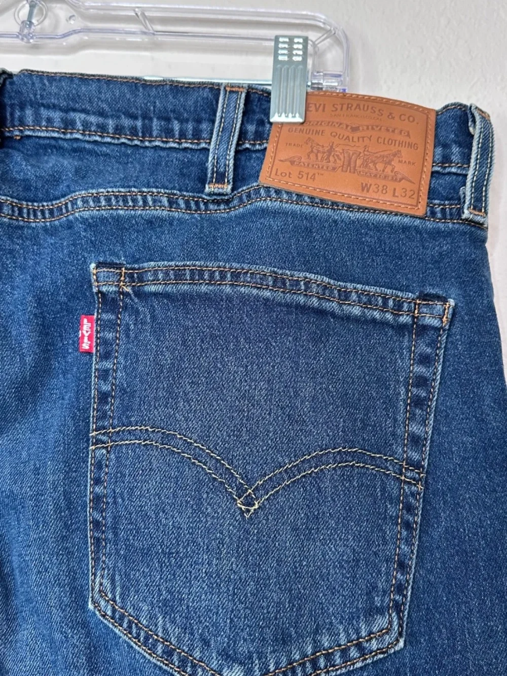 Levi's Premium 514 Straight Men's Jeans, World View-Dark Wash, 38x32